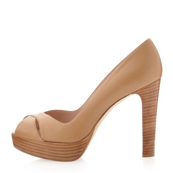Stuart Weitzman Open Toe Crisscross Pumps in 10M - Picture 2 of 14